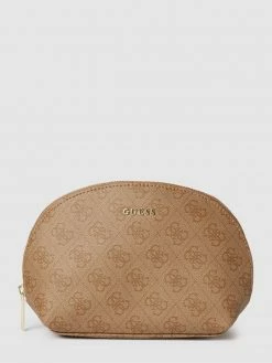 Guess Kosmetiktasche Mit Label-Detail Modell 'DOME' - Taupe