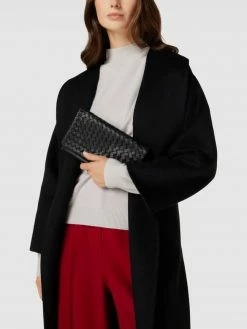 Abro Clutch In Flecht-Optik Modell 'Clutch NOS Piuma Weaving' - Schwarz