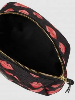 WOUF Kosmetiktasche Mit Allover-Muster Modell 'Beso' - Schwarz -Gales-Shop ad1l4j1l9p4koj2d85150l9p6grj8kam953l8c2m6t8kad9j8l156ipk915k6lik9p3jijiba584uhi58l3map1p6oom4or3c9h38phkc5j6ce1hc4o68d33ckq3aopkckrj6dg