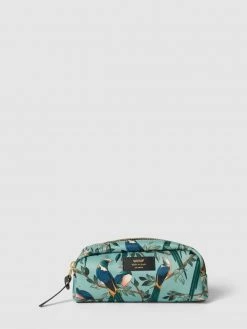 WOUF Kosmetiktasche Mit Allover-Muster Modell 'Suzanne' - Petrol