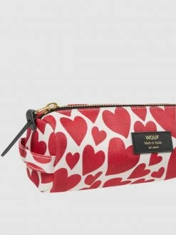 WOUF Mäppchen Mit Herz-Prints Modell 'Amour' - Beige -Gales-Shop ala48jql6p3koka38sskse23612kgi28al1kii2h8kr30hakap7l2h286p9jih24619ksk1h6513ie2e98o66dj3coq34opkclijidhk6lj68eb160sjicr3ckq64o9ncgo32oo